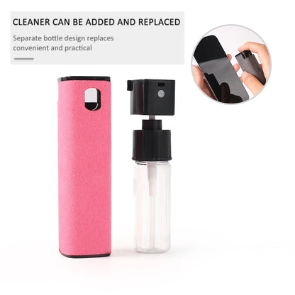 2-in-1 Mobile Phone Screen Spray Bottle Computer Screen Cleaner with Microfiber Cloth Set Cleaning Tools Car Cleaning Supplies