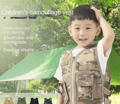 Kids Camouflage Military Uniform For Boy Special Forces Combat Tactical Vest Girls Militar Cosplay Training Soldier Clothes