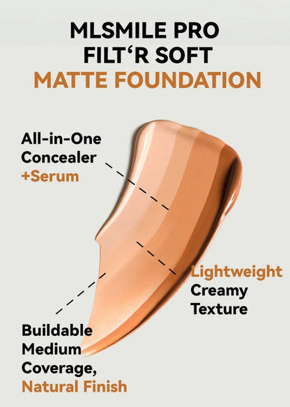 Face Foundation Cream Oil-Control Matte BBCream Waterproof Lasting Concealer Liquid Full Coverage Matte Base Professional Makeup