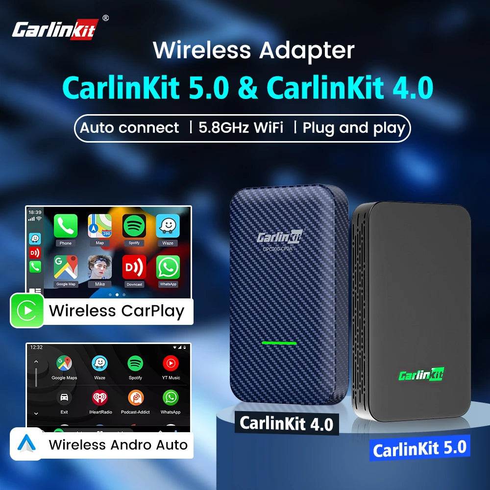 CarlinKit 5.0 & CarlinKit 4.0 Wireless CarPlay Android Auto Waze Music Spotify Auto For Audi Golf Peugeot Mazda KIA Mercedes MG - MarvelouStoree