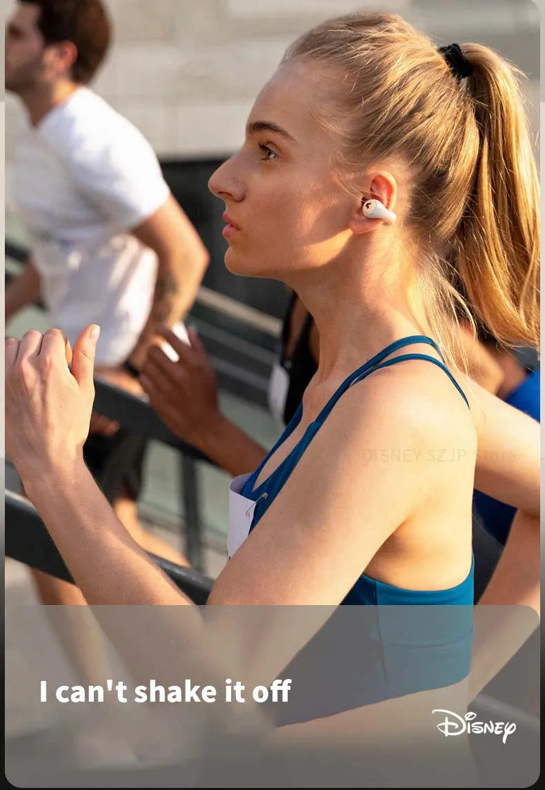 Disney Q19 Clip-On Wireless Earphones High Quality HIFI Sound Headphones Earclip Noise Canceling Gaming Sports Bluetooth Headset