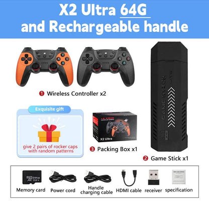 X2 Ultra Video Game Stick Console Or ONLY 2.4G Double Wireless Controller 4K HD30000 Games 128G Retro Games Christmas Gift - MarvelouStoree