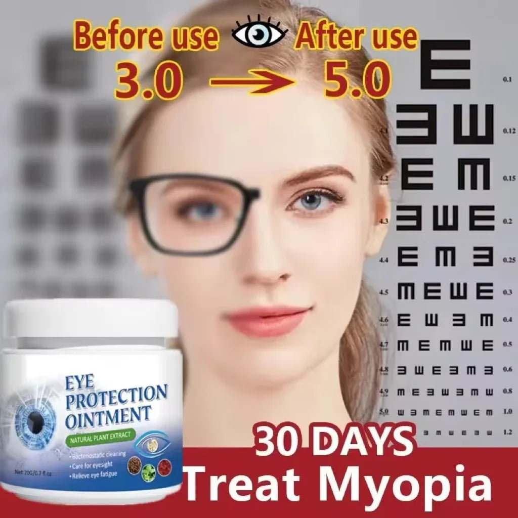 Treatment Myopia Protect Eyesight Cream Rapid Relieve Fatigue Eye Pressure Vision Astigmatism Dry Blurred Eye Health Care Cream