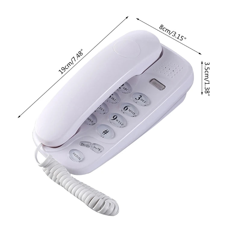 KXT-580 Big Button Corded Phone Telephones Landline Phone with Call Light Redial Support Wall Mount or Desk Phone