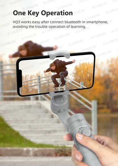 Handheld 3-Axis Gimbal Stabilizer for Smartphone Cellphone, Video Record Vlog Stabilizer for iPhone Xiaomi Huawei Samsung Mobile