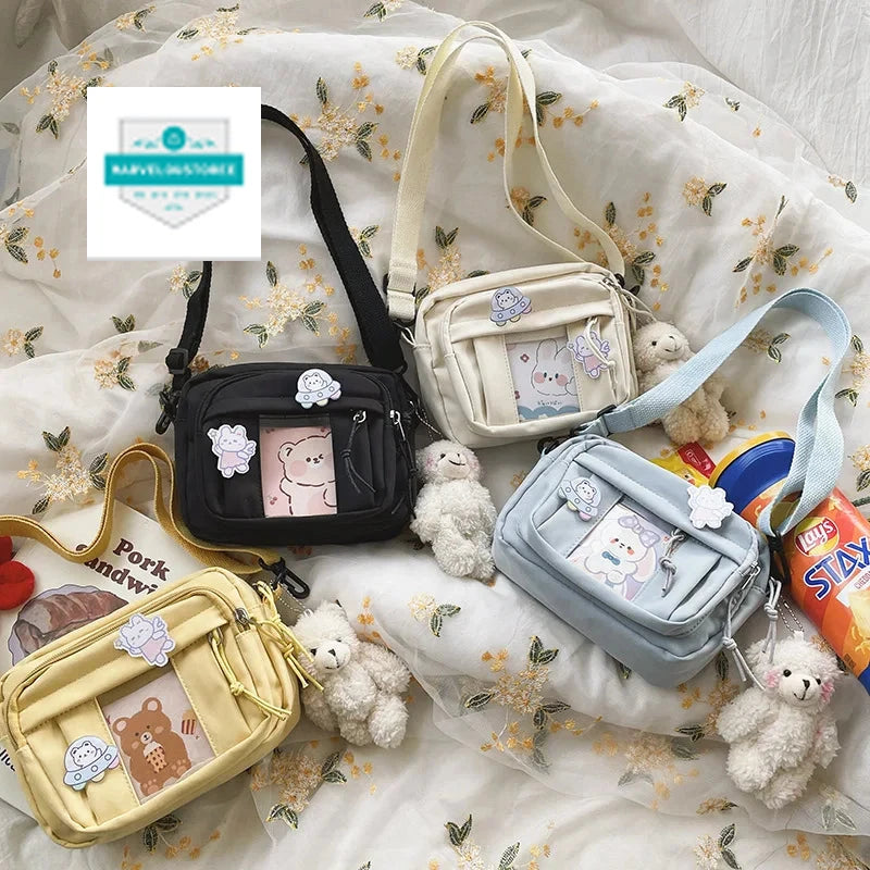 New Kawaii Bag Girls 2024 New JK Transparent Bag Small Crossbody Bag For Women Purses and Handbags Shoulder Bag Itabag Bolso