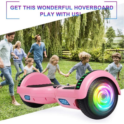 Hoverboard Kids Ages 6-12, with Built-in Bluetooth Speaker and 6.5 Colorful Lights Wheels, Safety Certified Self Balancing