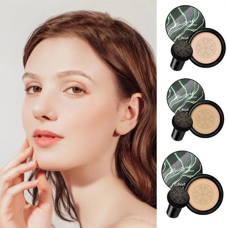 BB CC Cream Face Foundation Concealer Cushion Mushroom Base Waterproof Brighten Makeup Brightening Tone Cosmetics Make up