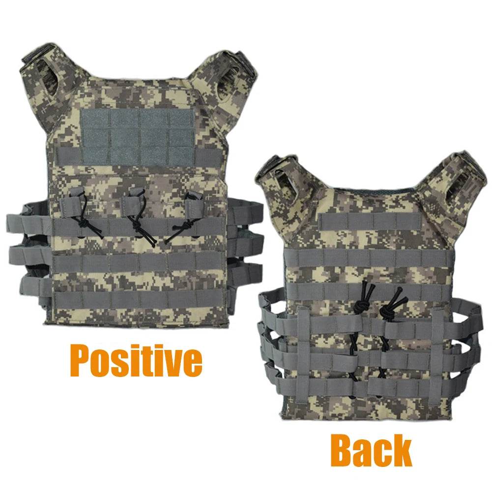 Military Tactical Vest Waterproof Outdoor Body Armor Lightweight JPC Molle Plate Carrier Hunting Vests CS Game Jungle Equipment - MarvelouStoree