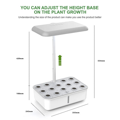 Tuya WIFI-compatible Hidroponia Growing System with LED Light Planter Smart Plant Pot Indoor Herb Vegetable Flower Cultivation