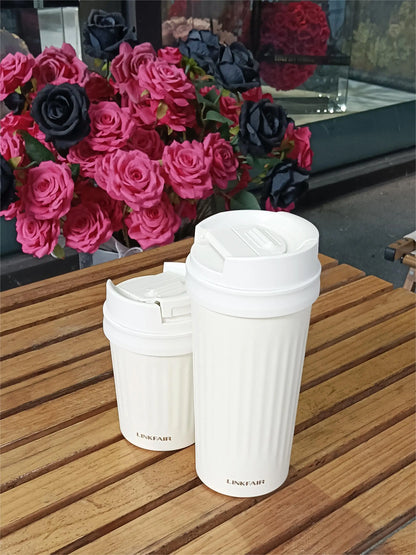 300ml/500ml Stainless Steel Coffee Cup Ceramic Insulation Cup Leak-proof Car Vacuum Bottle Travel Thermal Mug Water Bottle