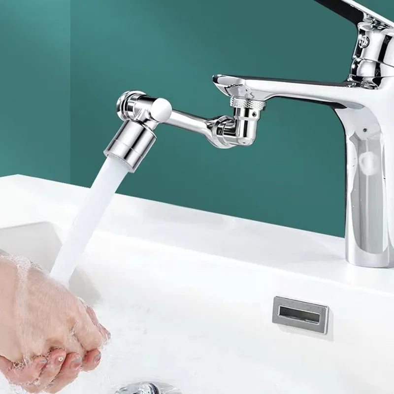 Dual Mode 1440° Rotation Faucet Aerator Splash Kitchen Tap Extend Water Nozzle Faucet 22/24mm Adaptor Faucet Bubbler Robotic Arm