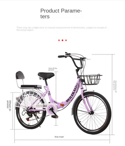 Grylls new variable speed folding bike 20-22-24-26 "Boys girls Adult Princess car Ladies commuter car hot new