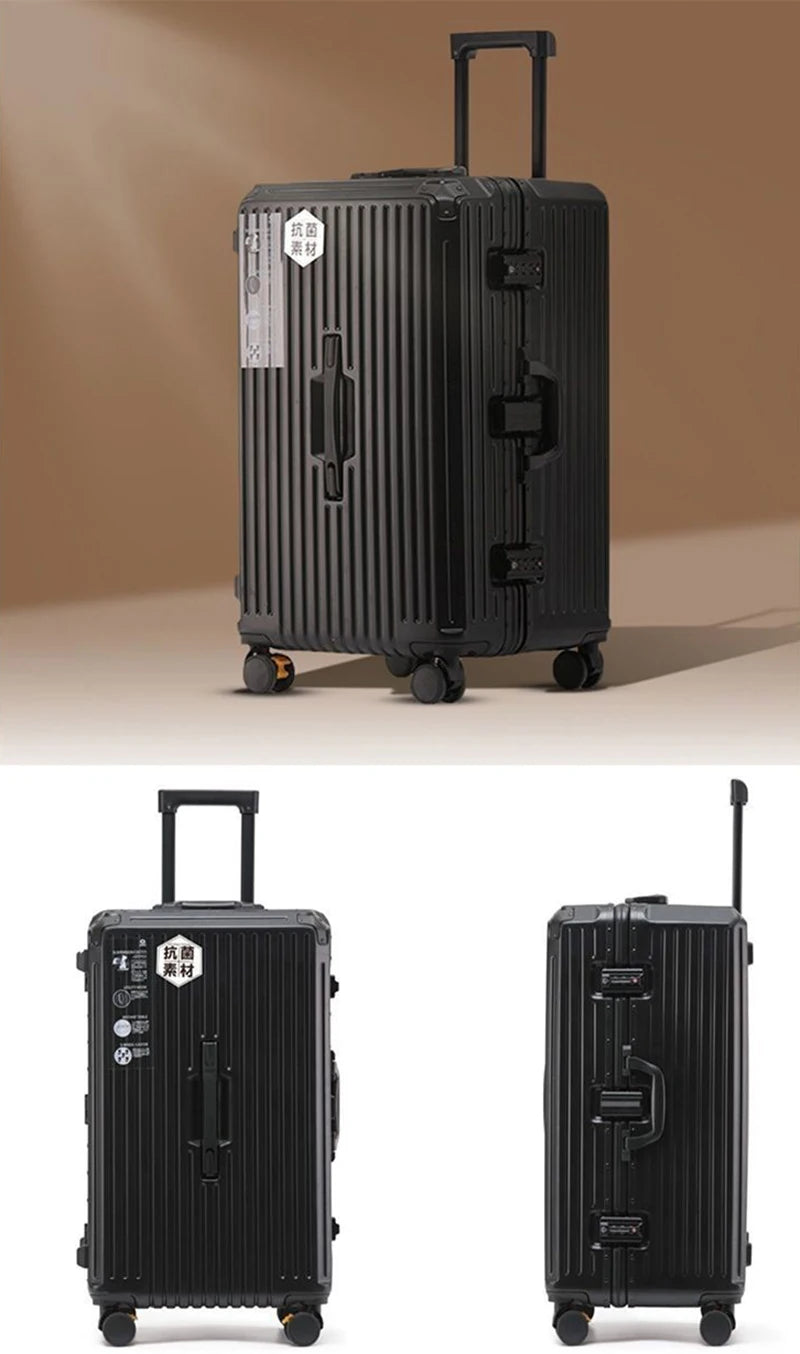 Package 22“24”26“28”30 Inch New Luggage Men's Large-capacity Trolley Case Women's Aluminum Frame Boarding Box Rolling Suitcase