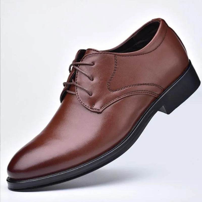 Men's Shoes Black Leather Formal Shoes for Men Oxfords Male Wedding Party Office Business Shoe Man zapatos de hombre Plus Size - MarvelouStoree