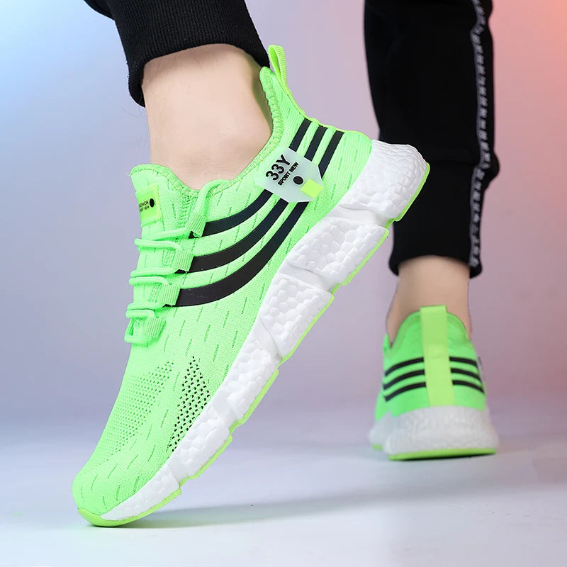 Men Casual Sport Shoes Breathable Lightweight Sneakers Outdoor Mesh Black Running Shoes Athletic Jogging Tennis Walking Shoes