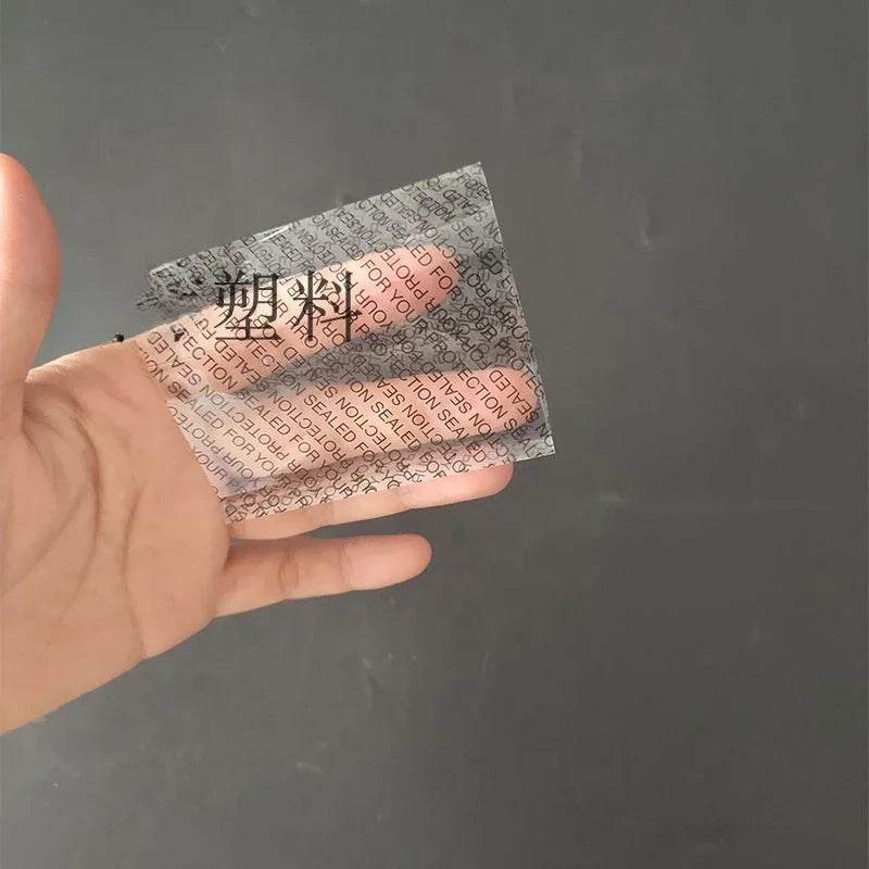 200pcs Medicine Bottle Mouth Plastic Sealing Film Black English Printed Heat Shrink Film Transparent Easy To Tear Sealing Sleeve