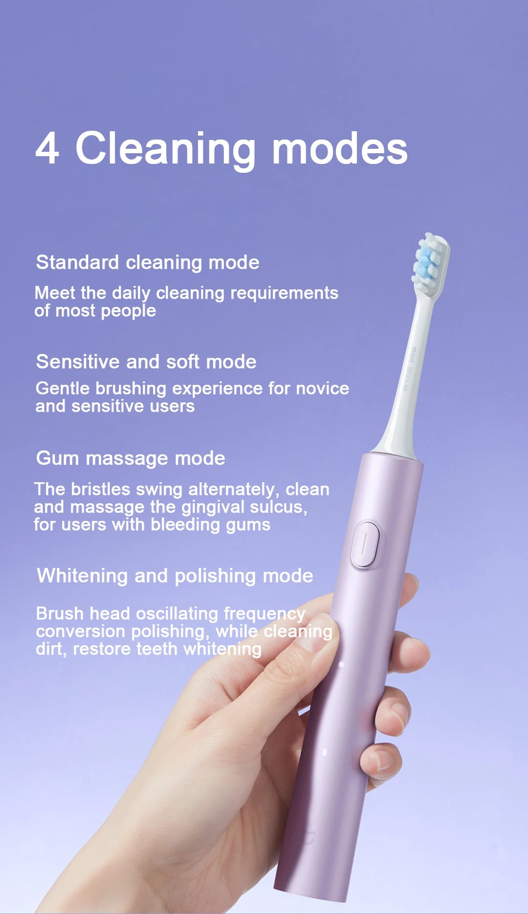 XIAOMI MIJIA Electric Sonic Toothbrush T302 USB Charge Rechargeable For Adult Waterproof Electronic Whitening Teeth Tooth Brush