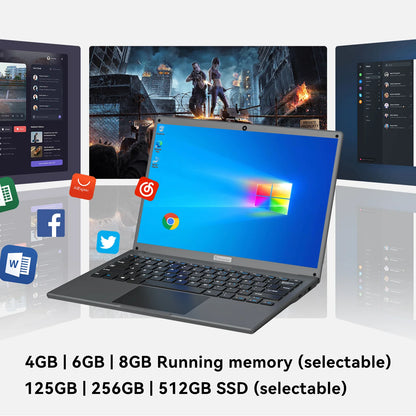 Adreamer LeoBook13 Laptop 8GB RAM 1TB SSD Notebook 13.3-inch 2560X1600 Resolution Computer Intel Celeron N4020 Ship From US