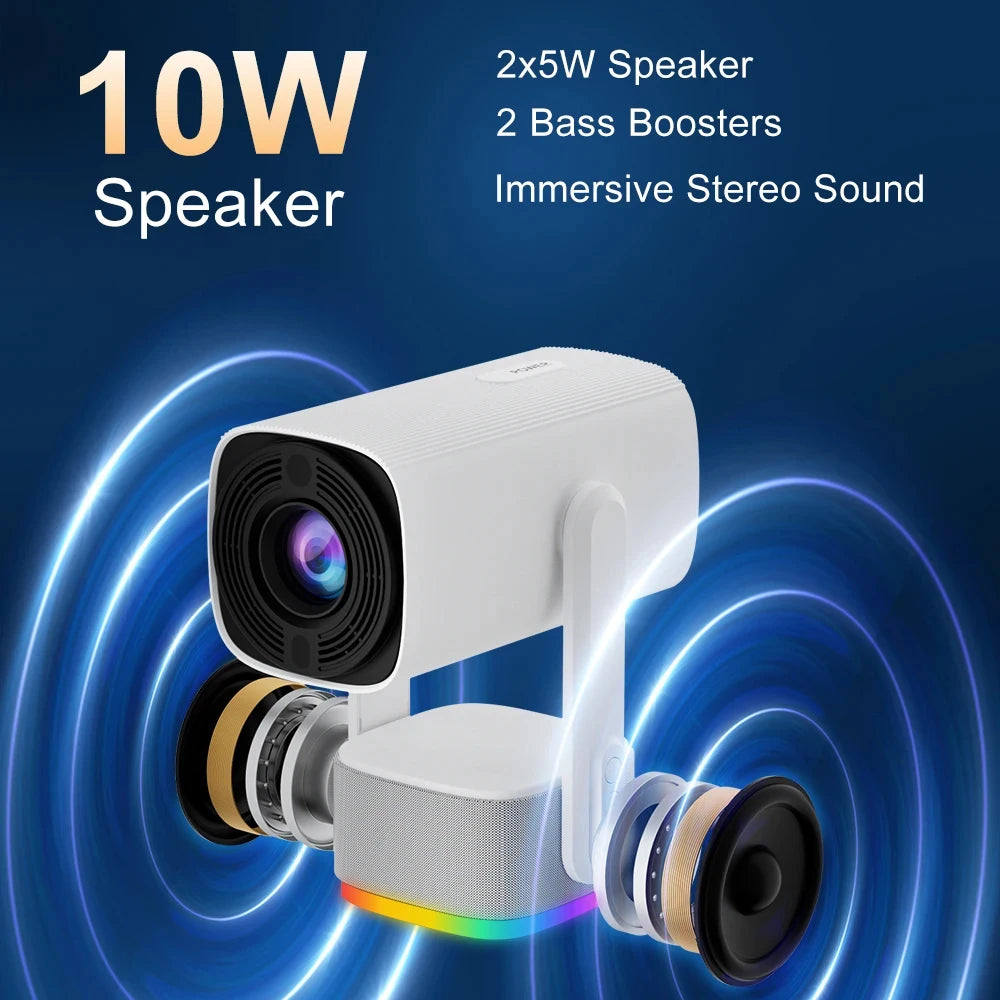 Salange K2 Projector Android 11.0 2.4/5G WiFi 6 BT 5.2 Native 720P Support 4K Home Cinema Portable Outdoor Smart Mini Projector