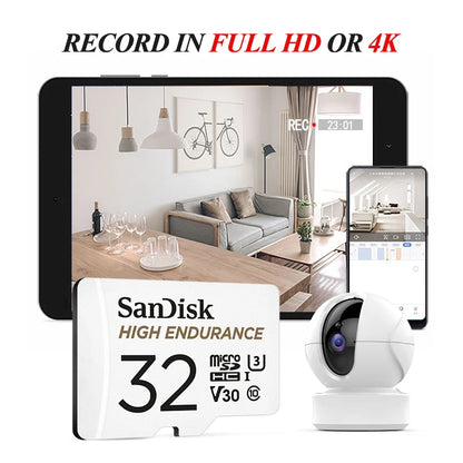 SanDisk High Endurance Micro SD Card 256GB Video Monitoring TF Card 128GB MicroSD Card 64GB Memory Card 32GB For Video