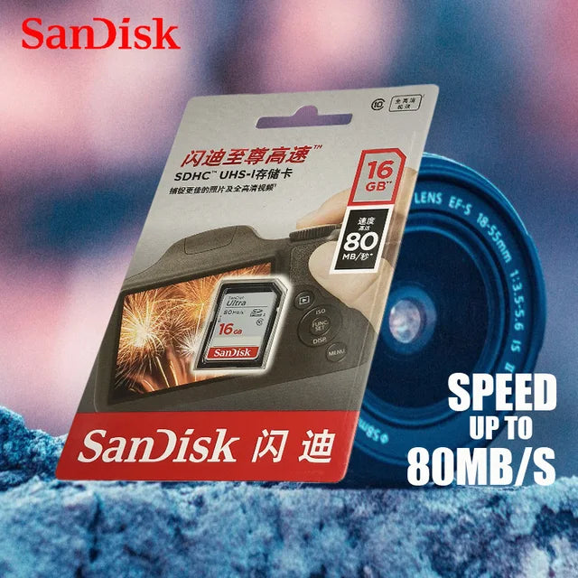 SanDisk Original SD card Ultra 32GB SDHC 64/128/256/512GB SDXC Memory Card C10 USH-1Extreme PRO/U3/4K/V30 For Camera Car DV SLR