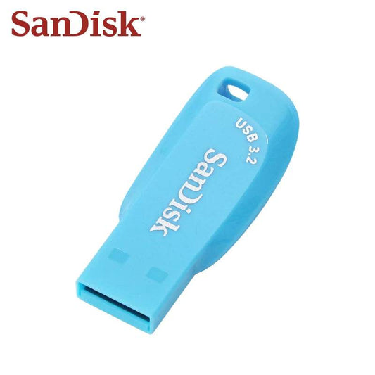 SanDisk USB 3.2 Flash Drive CZ410 Original Pen drive 32GB 64GB 128GB Up to 100Mb/s Memory U Disk Pendrive for Computer Blue USB - MarvelouStoree