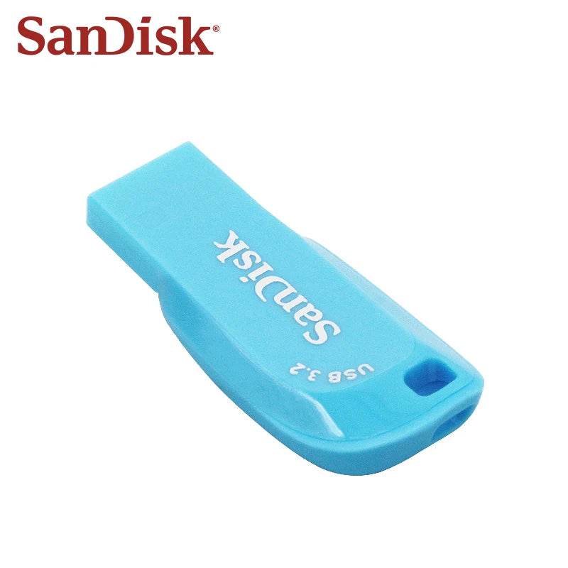 SanDisk USB 3.2 Flash Drive CZ410 Original Pen drive 32GB 64GB 128GB Up to 100Mb/s Memory U Disk Pendrive for Computer Blue USB - MarvelouStoree