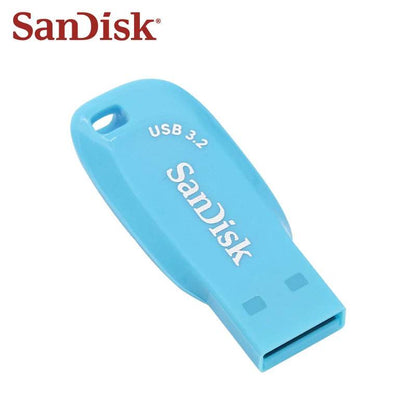 SanDisk USB 3.2 Flash Drive CZ410 Original Pen drive 32GB 64GB 128GB Up to 100Mb/s Memory U Disk Pendrive for Computer Blue USB - MarvelouStoree