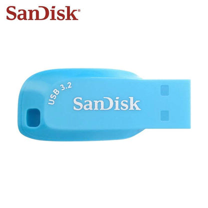 SanDisk USB 3.2 Flash Drive CZ410 Original Pen drive 32GB 64GB 128GB Up to 100Mb/s Memory U Disk Pendrive for Computer Blue USB - MarvelouStoree