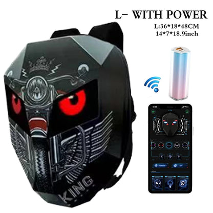 LOY LED Knight Cycling Backpack with Eye Motorcycle Helmet Mochilas para motocicletas Waterproof Laptops Bags Saco Moto New