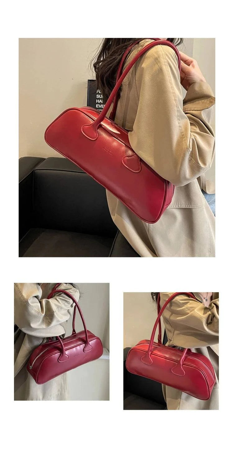 Advanced Sense Retro Pu Zipper Ladies Shoulder Bags Trend 2024 Light Luxury Hot Sale Bags for Women New Bolsas Femininas