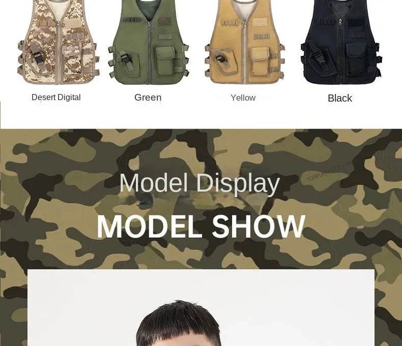 Kids Camouflage Military Uniform For Boy Special Forces Combat Tactical Vest Girls Militar Cosplay Training Soldier Clothes