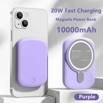 20W 10000mAh Macsafe Power Bank Magnetic Power Bank External Spare Battery For iPhone 15 14 13 12 Pro Max Wireless Power Banks - MarvelouStoree