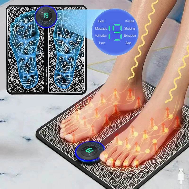 Electric Foot Massager Pad Muscle Massage Relaxation Trainer For Massage Fitness Outdoor Sport Home Family Relax - MarvelouStoree