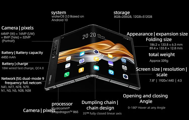 FlexPai 2 5G foldable phone Qualcomm Snapdragon 865 Full Netcom dual SIM dual waiting for authentic new 5G smartphone