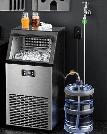 Pebble V2.0 Commercial Ice Maker,100 lbs,2-Way Add Water,Under Counter Ice Maker Self Cleaning,Ice Machine with 24 Hour Time - MarvelouStoree