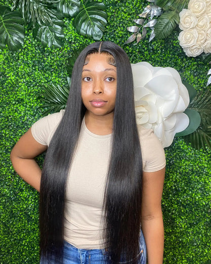 Pre Cut Glueless Wigs Human Hair Ready To Wear And Go Preplucked Straight 13x6 HD Lace Frontal Wig Human Hair For Women 100% 200