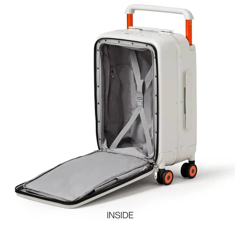 Mixi New Design Wide Handle Suitcase Men Carry-On Luggage Women Travel Trolley Case 20 Inch Cabin PC Aluminum Frame M9275