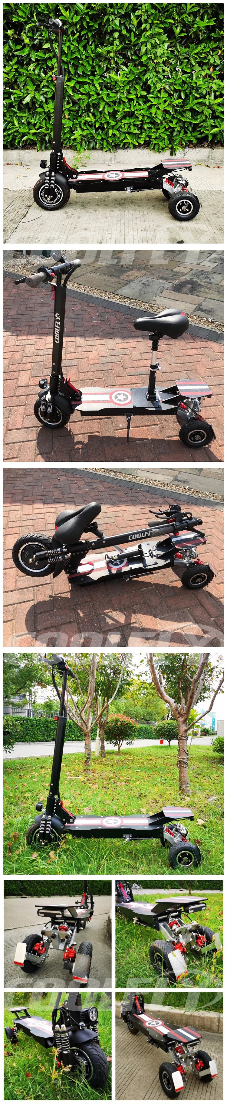 Durable 48V 800w 1000w 3 wheels electric scooter tricycle trike sharing electric scooter with CE scooter electric for adult