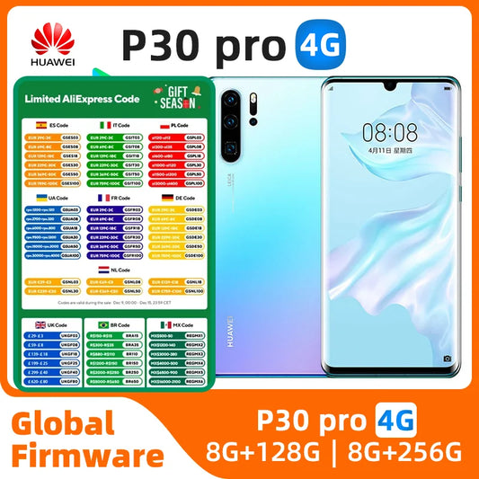 Original CN Version Huawei P30 Pro Smartphone Android 6.47 inch 128GB/512GB  40MP Camera Google Play Store Mobile used phones