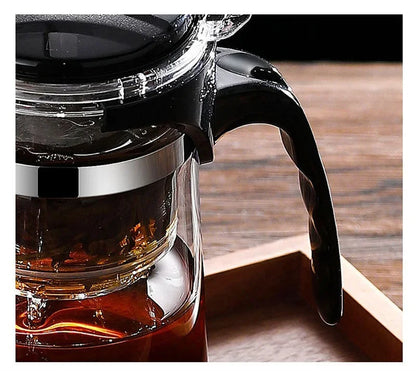 Chinese Style Kung Fu Teapot Heat Resistant Glass Teapot with Tea Water Separation Filter Home Coffee Pot Home Teaware Set