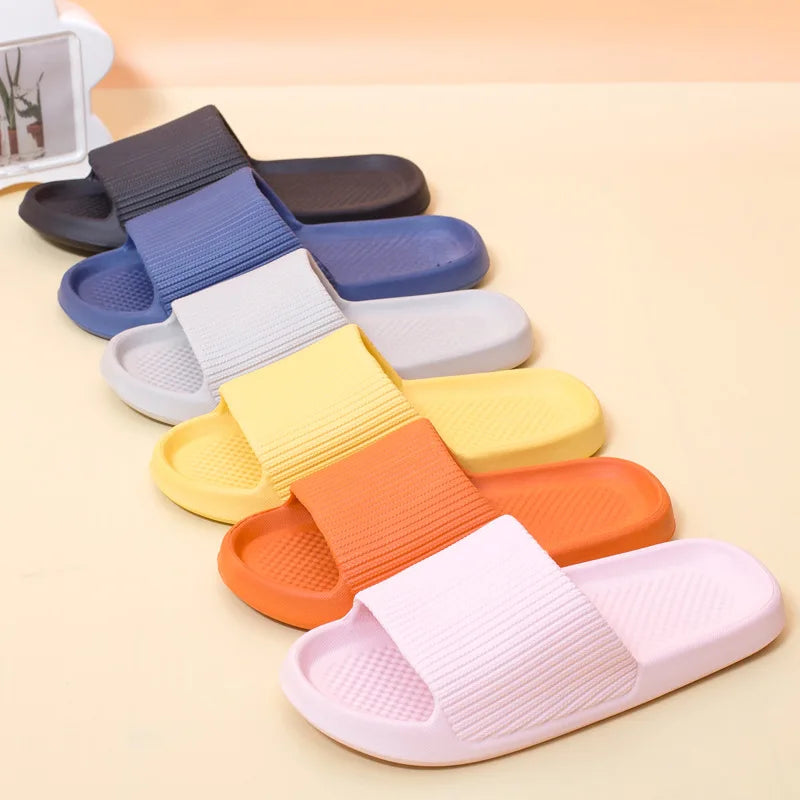 Men's Women's Slippers Fashio Light EVA Soft Home Sole Slipper Bathroom Anti-Slip Casual Indoor Slipper Beach Sandal Flip-Flops