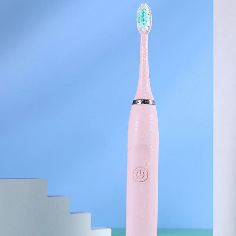 Ultrasonic Electric Toothbrush, 5 Modes, AA Battery Powered Toothbrush, 3 Brush Heads 19800 Vibrations Per