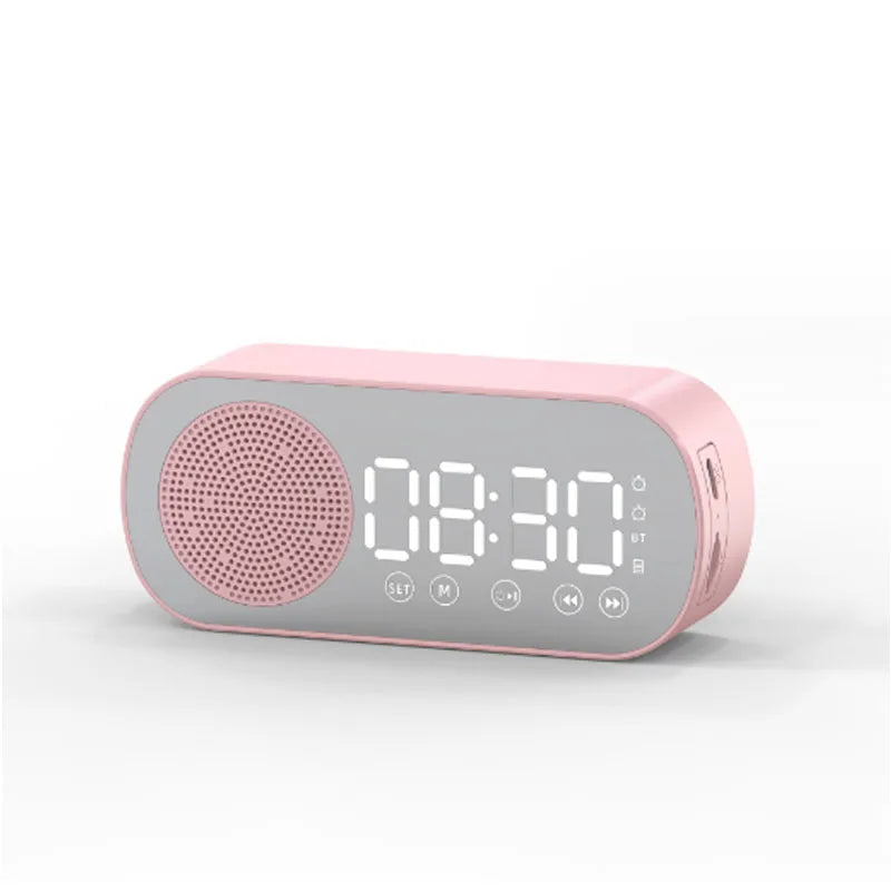 Digital Alarm Clock Wireless Bluetooth Speaker Support TF FM Radio Sound Box Bass Subwoofer Boombox Desktop Music Player