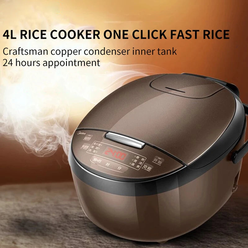 Midea rice cooker household 4L multifunctional mini rice cooker available for 2-4 people with intelligent appointment