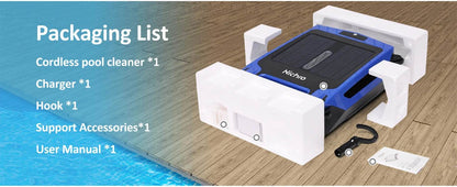 Robotic Pool Skimmer - Solar & Rechargeable, 2 Cleaning Modes, Automatic Obstacle Avoidance - MarvelouStoree