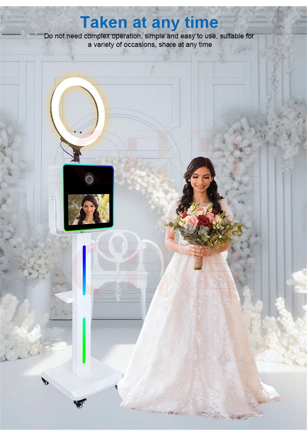 New 15.6 inch Touch Screen Mirror Photo Booth Shell Camera Portable Selfie Machine DSLR Photo Booth For Partys Events Weddings