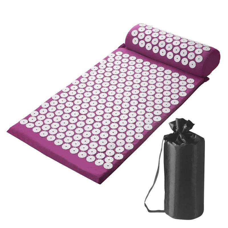 Yoga Massage Pads with Large Touchpoints for Better Neck Back and Foot Massage Household Massage Pillows in Purple Color