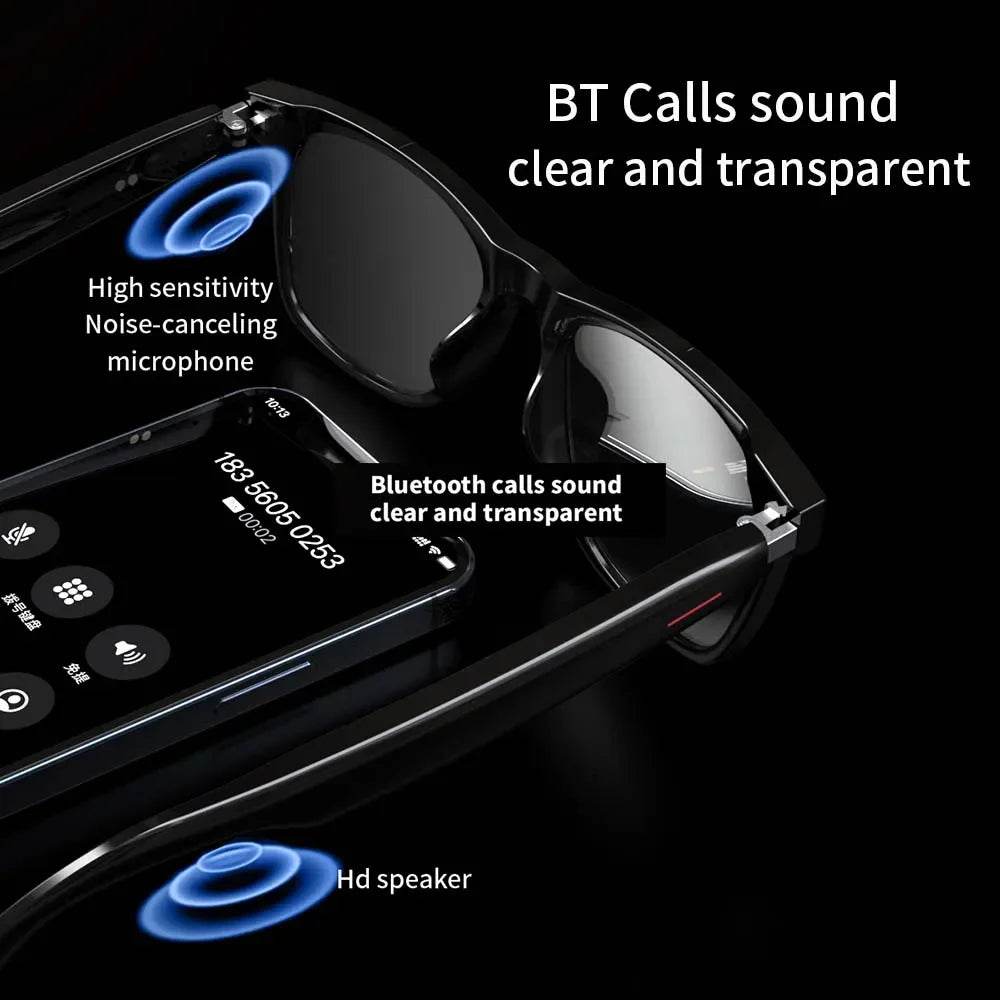 Modern Black technology E13 Bluetooth Smart Glasses Wireless Bluetooth Headset Anti Blue Light Sunglasses Man Woman Sunglasses - MarvelouStoree